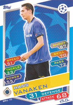 Hans Vanaken Club Brugge 2016/17 Topps Match Attax CL #BRU10